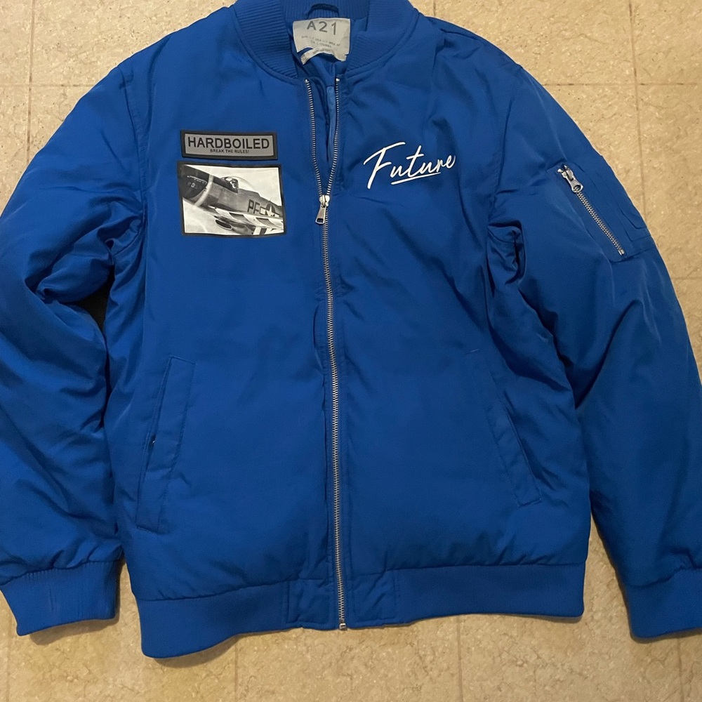 A21 Explore duck down bomber jacket size Large